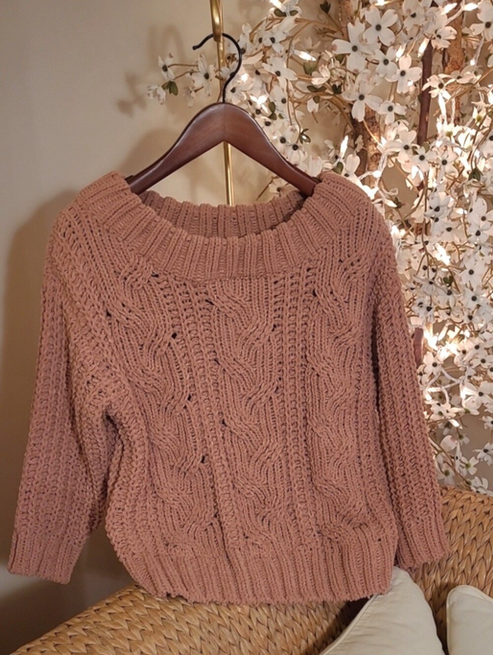NWT Oversized Chunky Off The Shoulder/Boat Neck Sweater